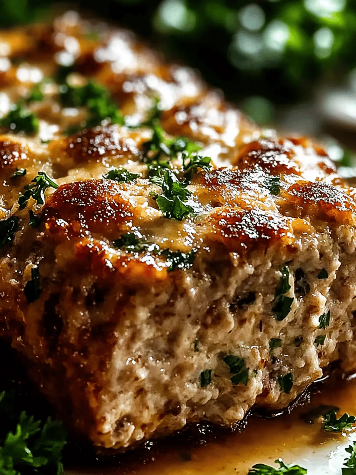 Melt-in-Your-Mouth Garlic Parmesan Chicken Meatloaf Delight