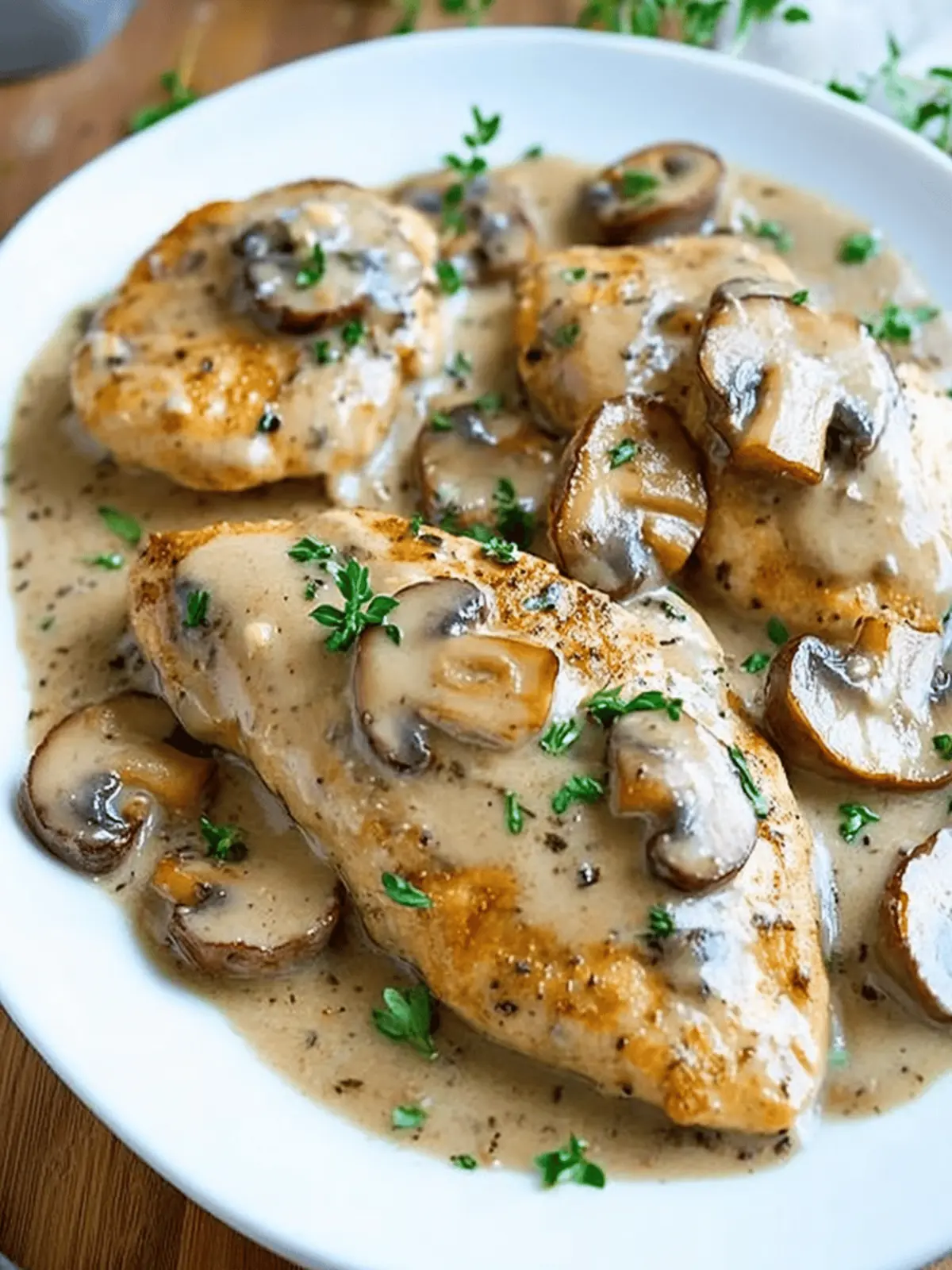 Mushroom Asiago Chicken