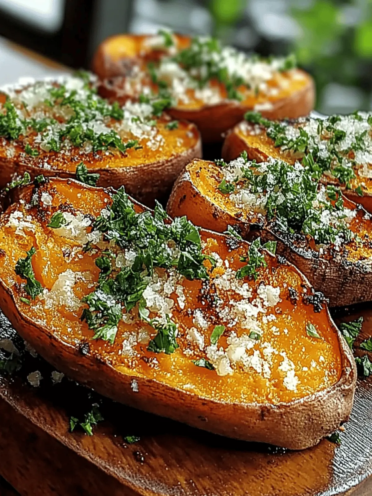 Crispy Garlic Parmesan Sweet Potato Wedges You’ll Crave