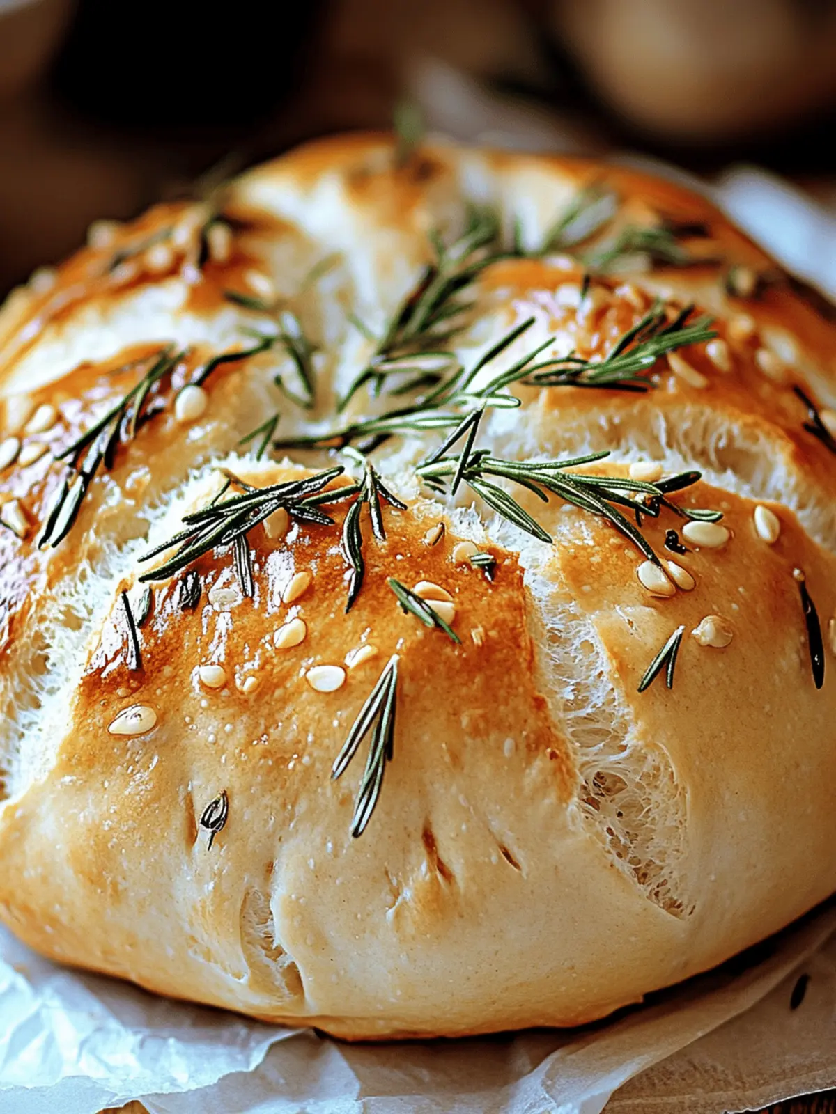 Garlic Rosemary Artisan Bread