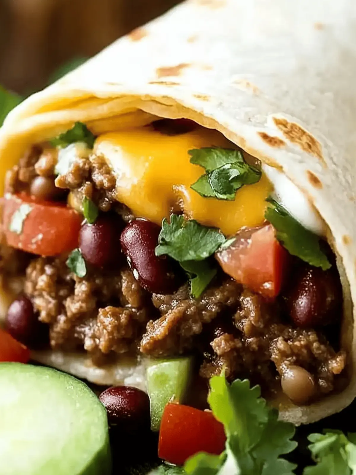 Beef, Bean, and Cheese Burritos