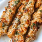 Ranch Garlic Parmesan Chicken Skewers
