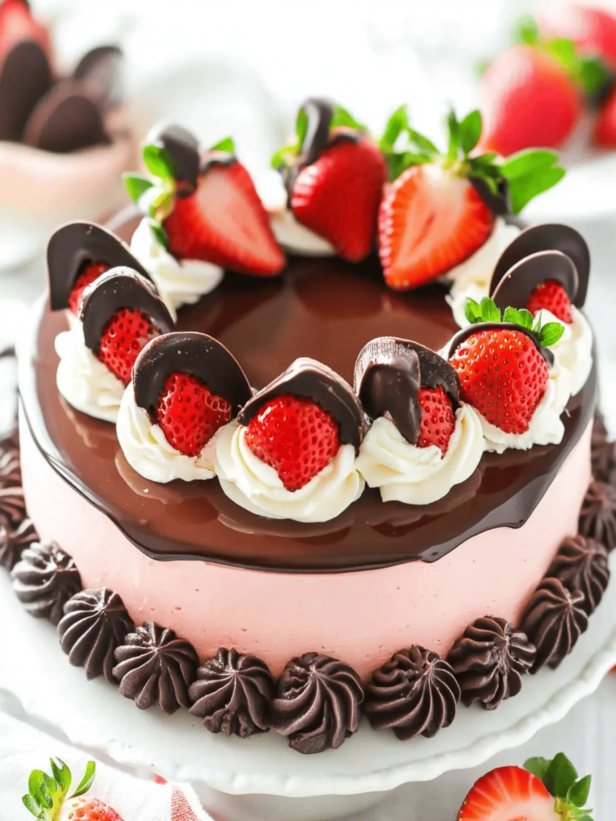 Chocolate Covered Strawberry Cheesecake