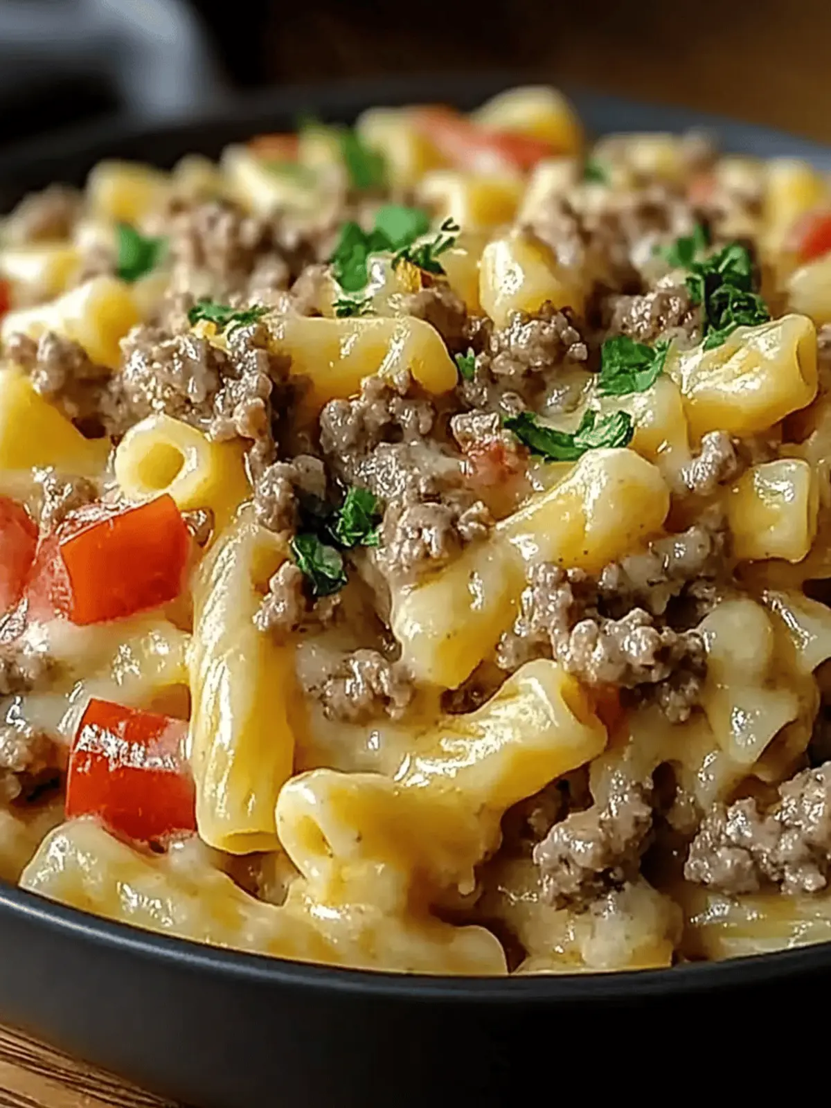Loaded Cheeseburger Alfredo Pasta: Ultimate Comfort Food Delight