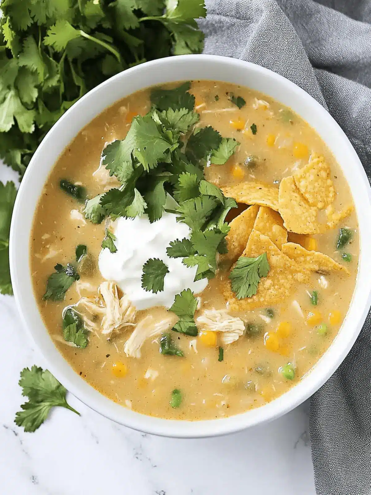 Green Chile Chicken Enchilada Soup