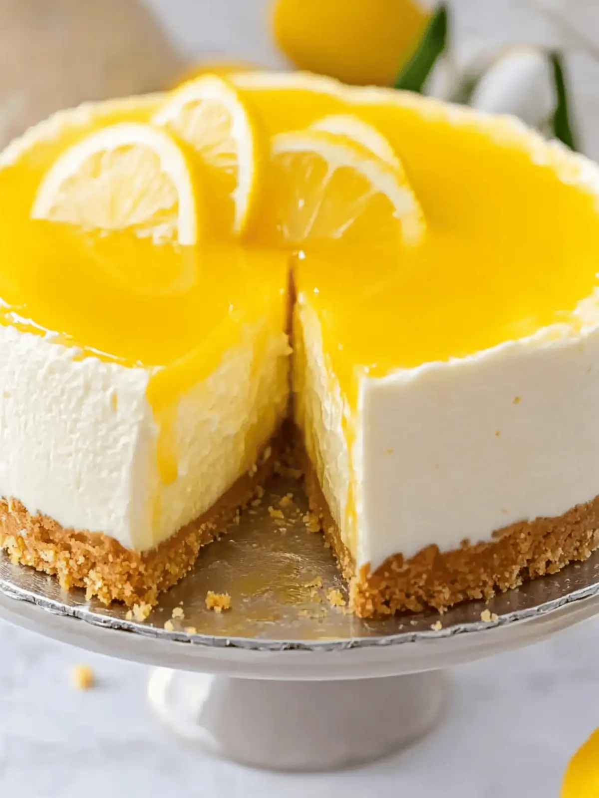 No Bake Lemon Curd Cheesecake: Simply Refreshing Delight