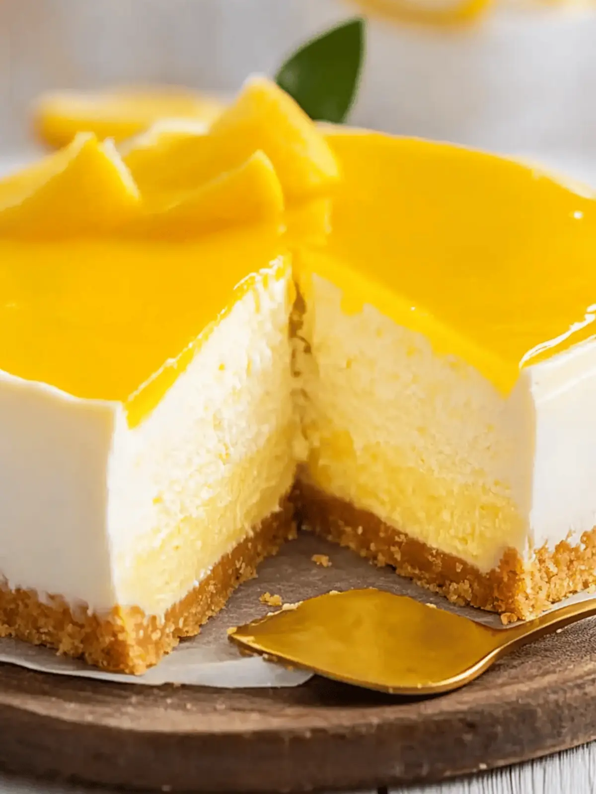 No Bake Lemon Curd Cheesecake: Simply Refreshing Delight
