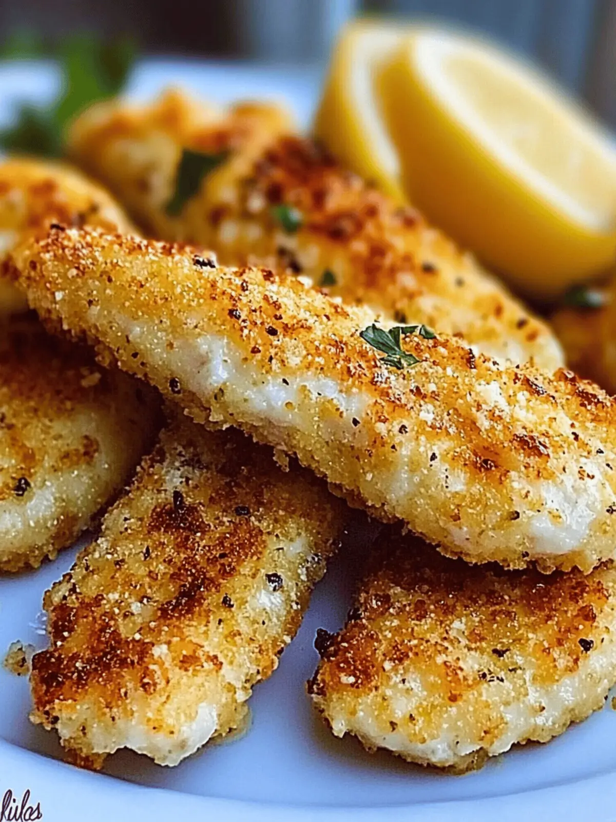 Crispy Lemon Garlic Parmesan Chicken Tenders in 30 Minutes