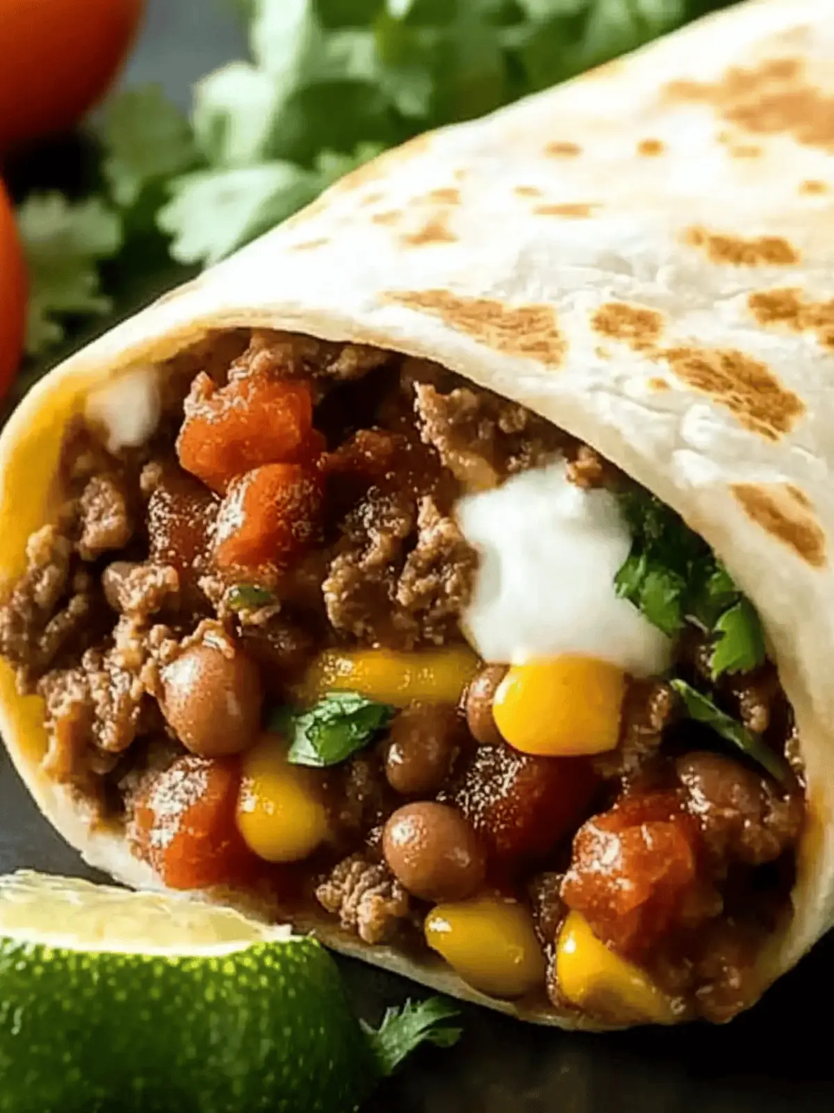 Beef, Bean, and Cheese Burritos