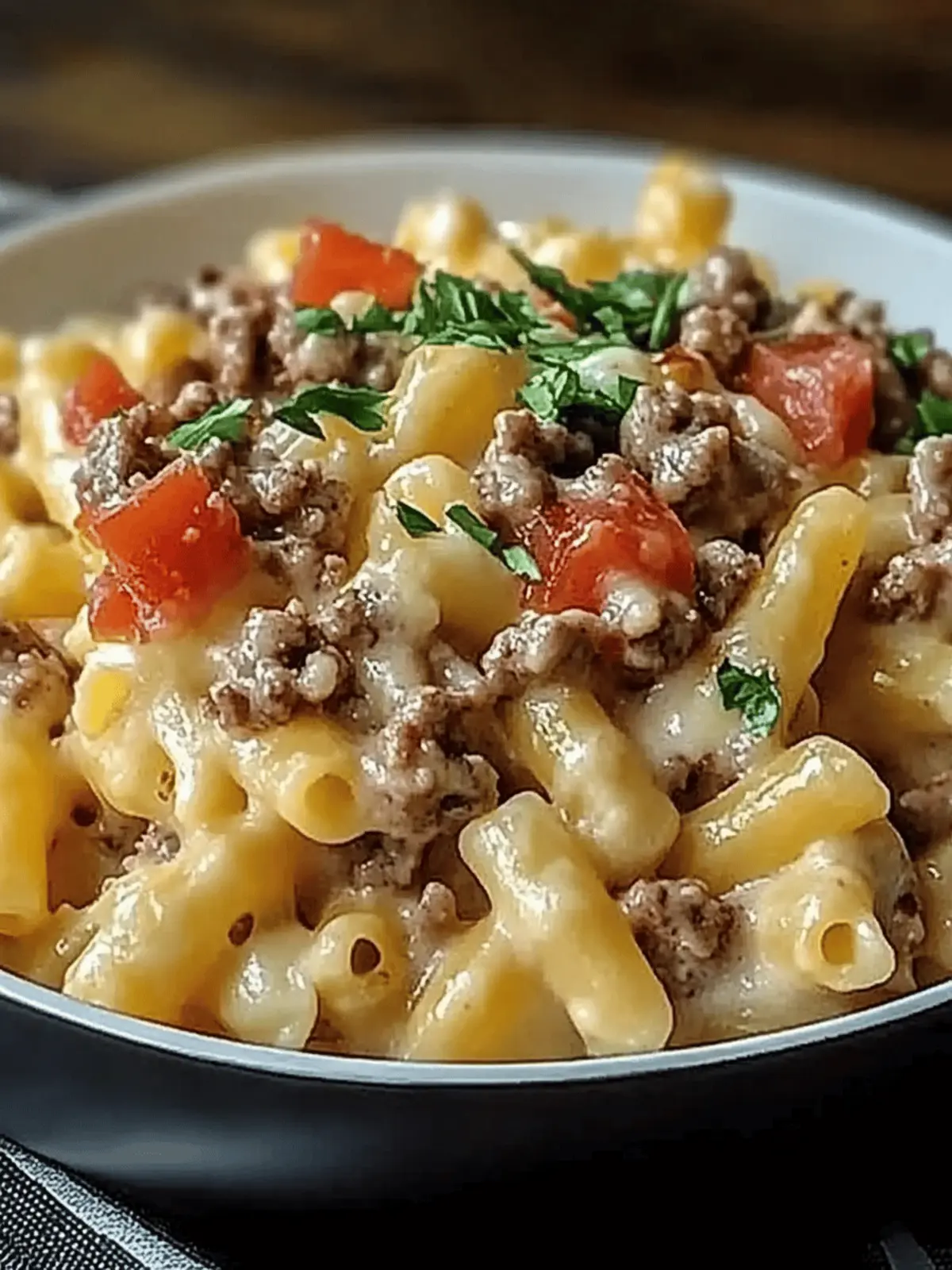 Loaded Cheeseburger Alfredo Pasta: Ultimate Comfort Food Delight