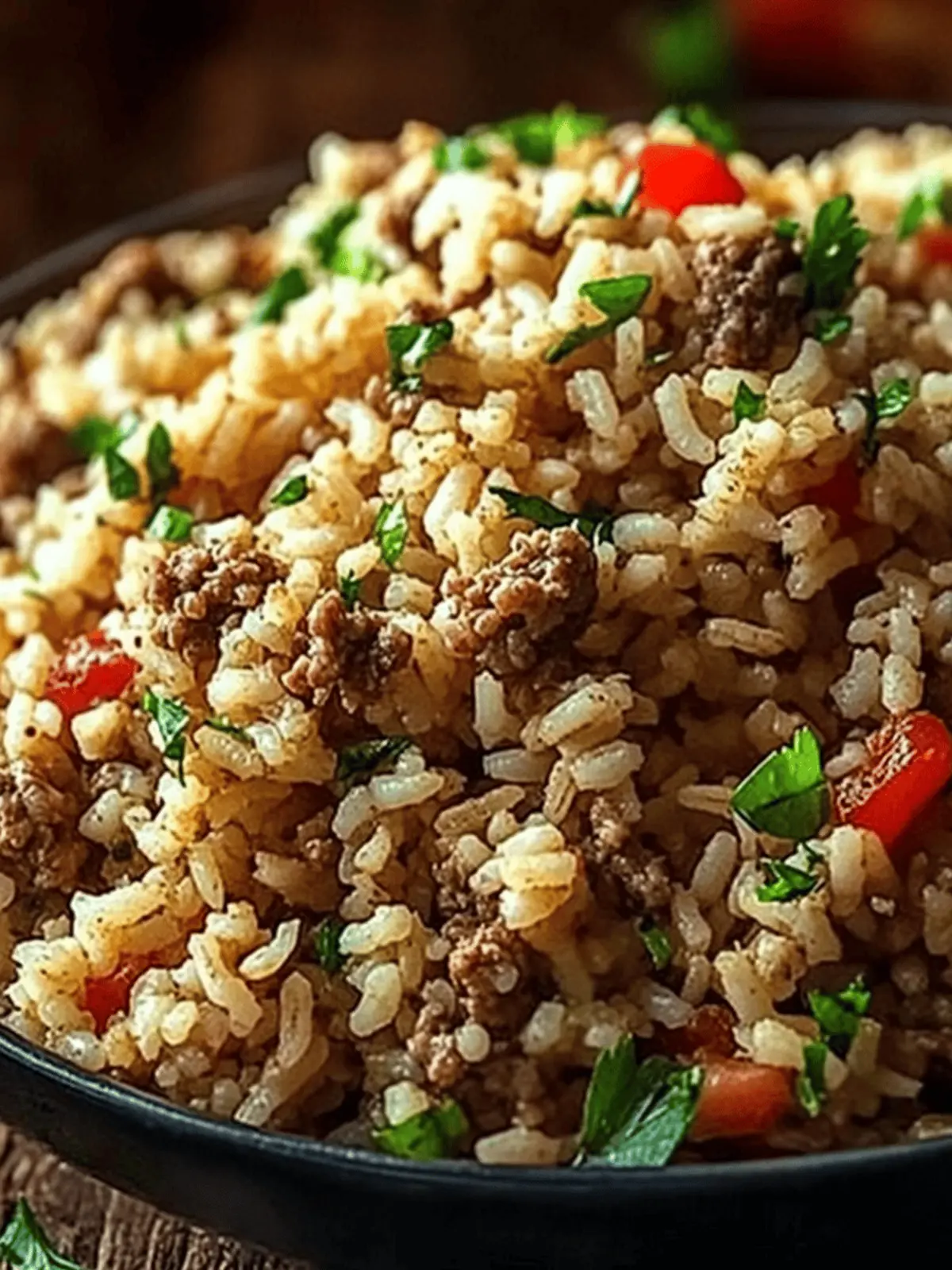 Mouthwatering Dirty Rice with Ground Beef – Comfort in a Bowl