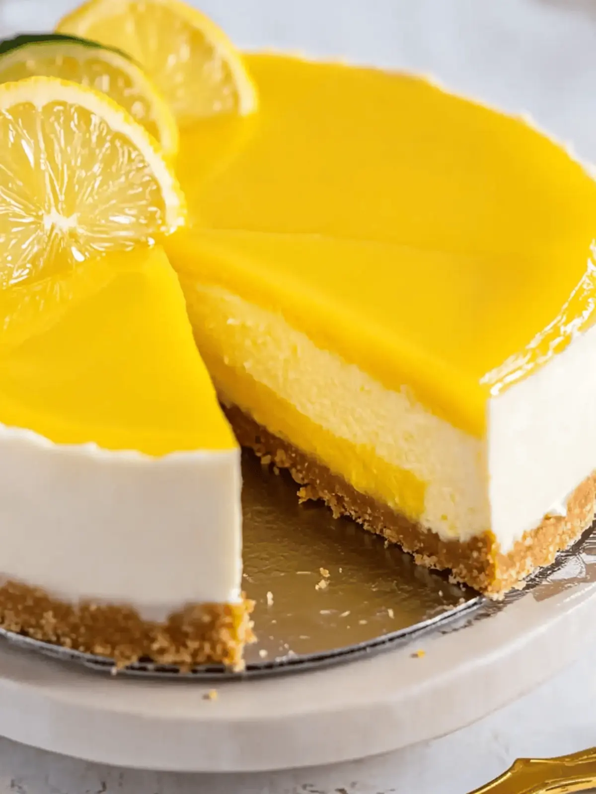 No Bake Lemon Curd Cheesecake