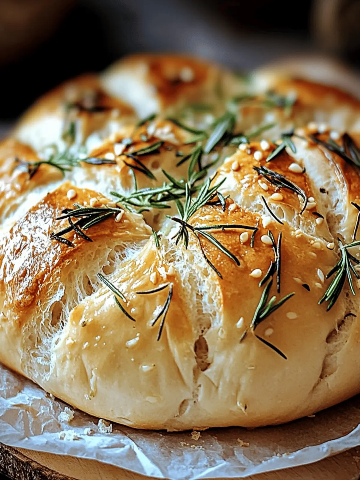 Garlic Rosemary Artisan Bread