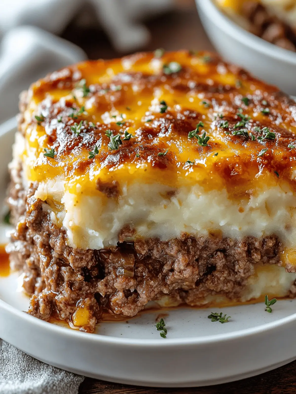 Meatloaf with Mashed Potatoes and Cheese Recipe