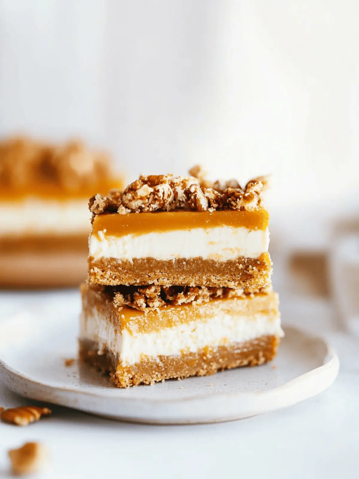 Pumpkin Cheesecake Bars