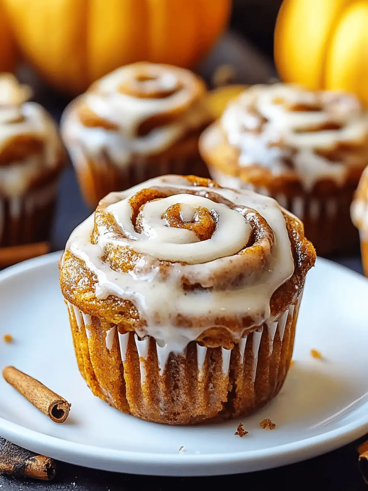 Pumpkin Cinnamon Roll Muffins
