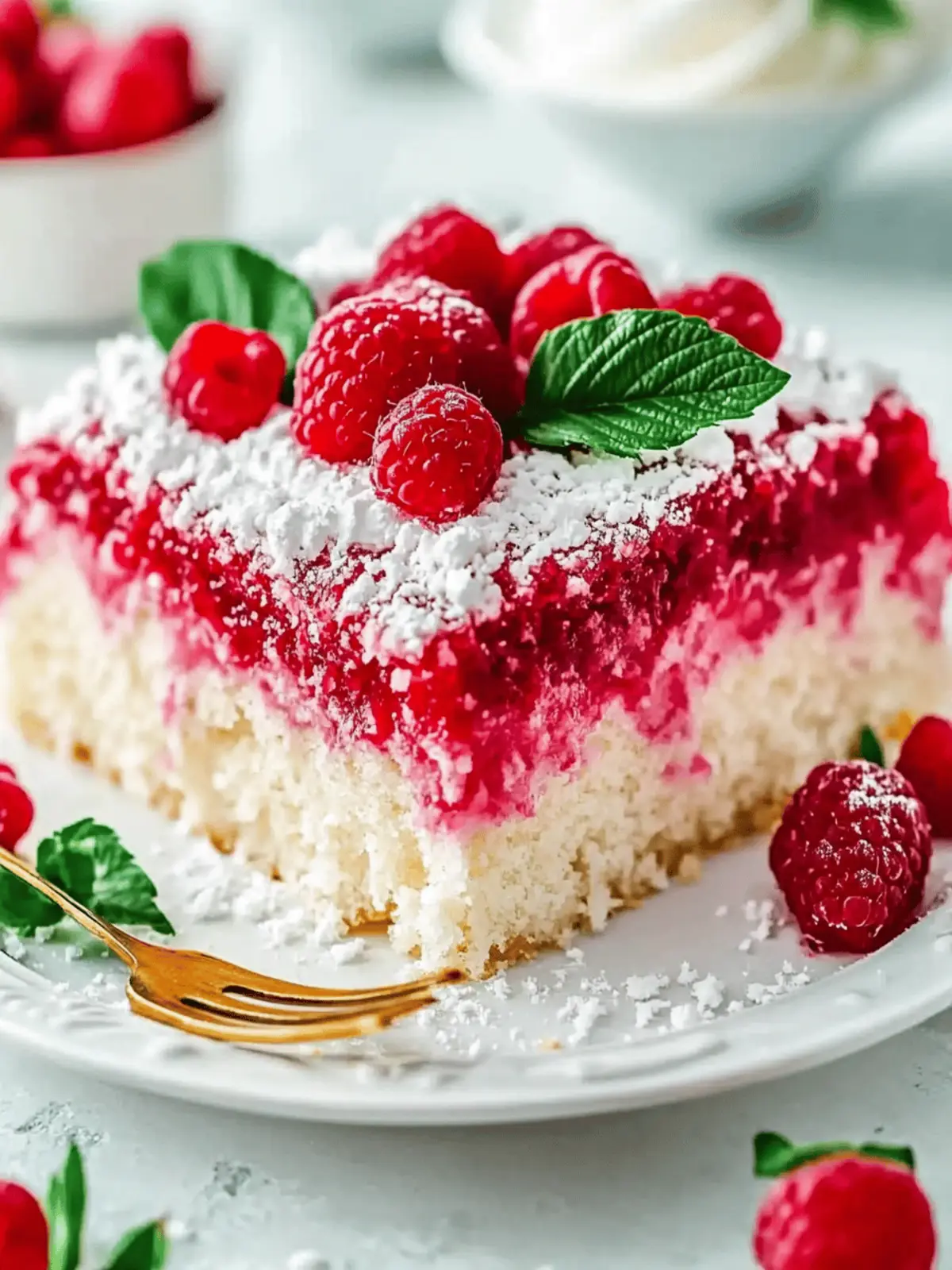 Raspberry Zinger Poke Cake