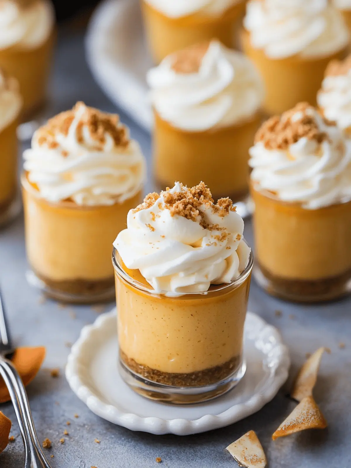 Mini Pumpkin Pie Cheesecakes