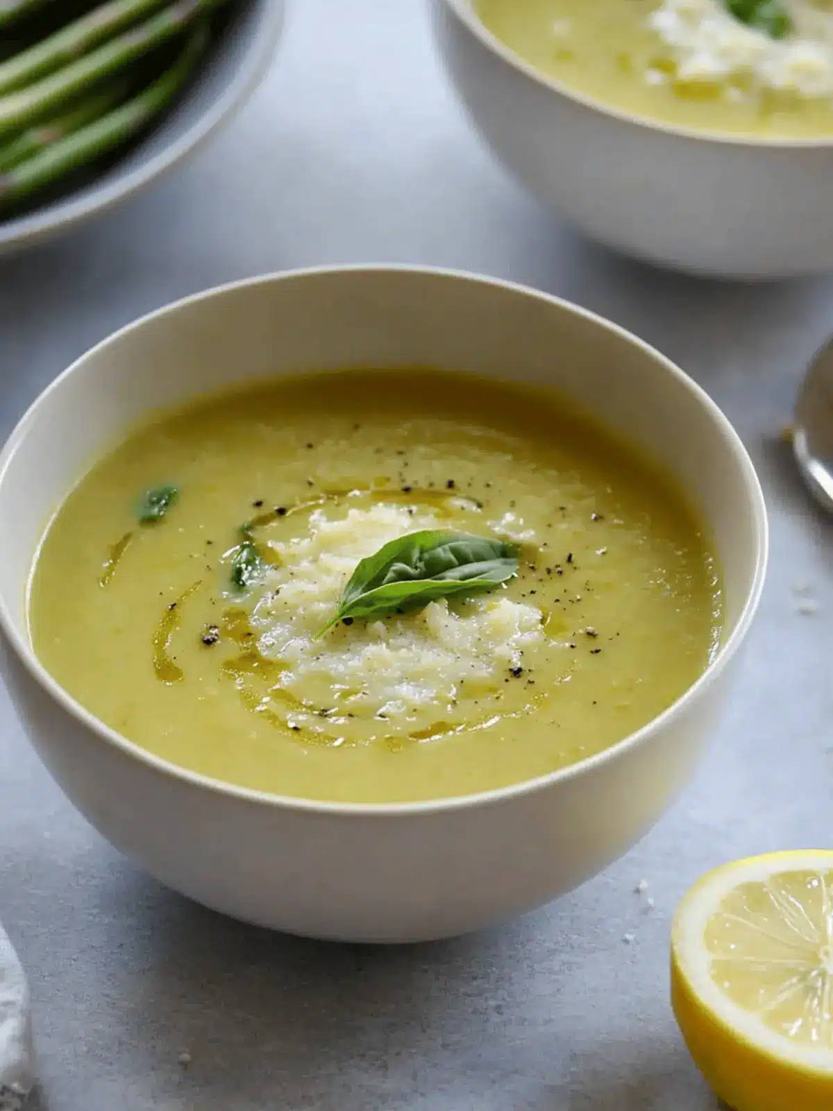 Asparagus Soup with Lemon and Parmesan