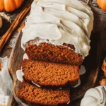 Pumpkin Bread with Cream Cheese Frosting