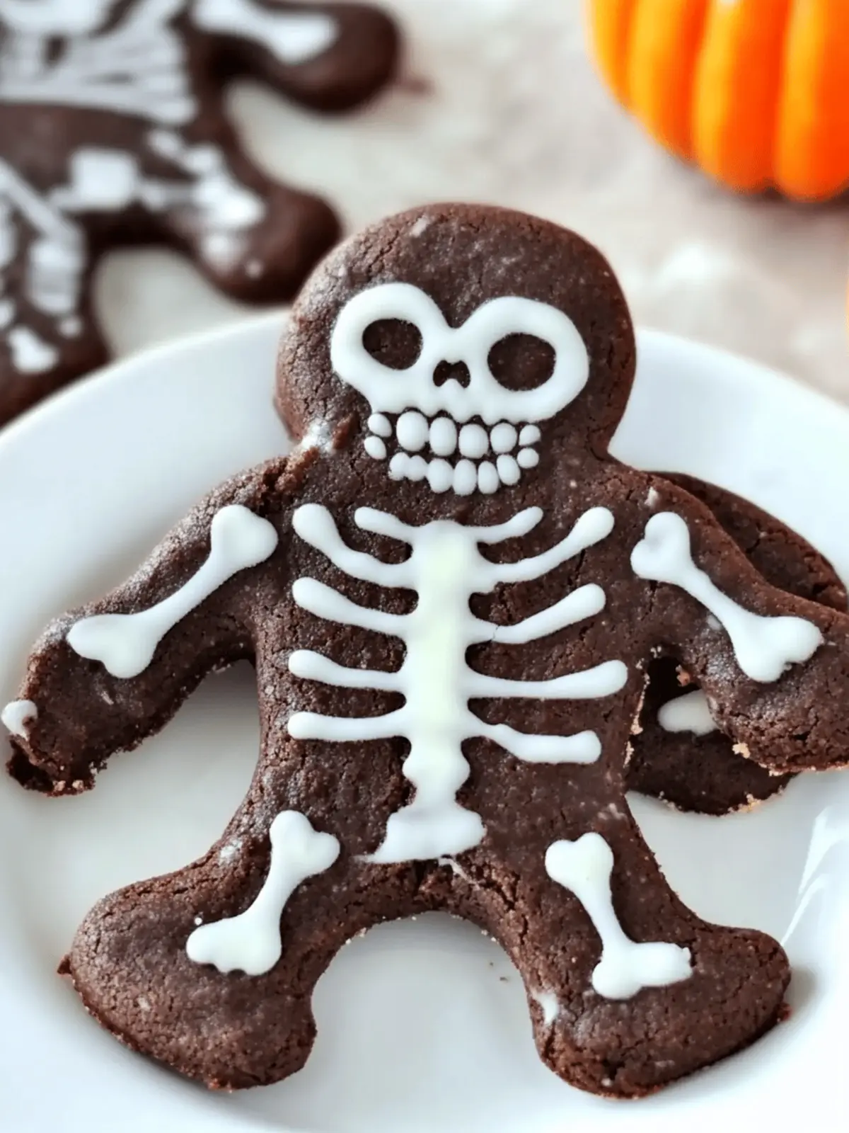 Crunchy Chocolate Skeleton Cookies