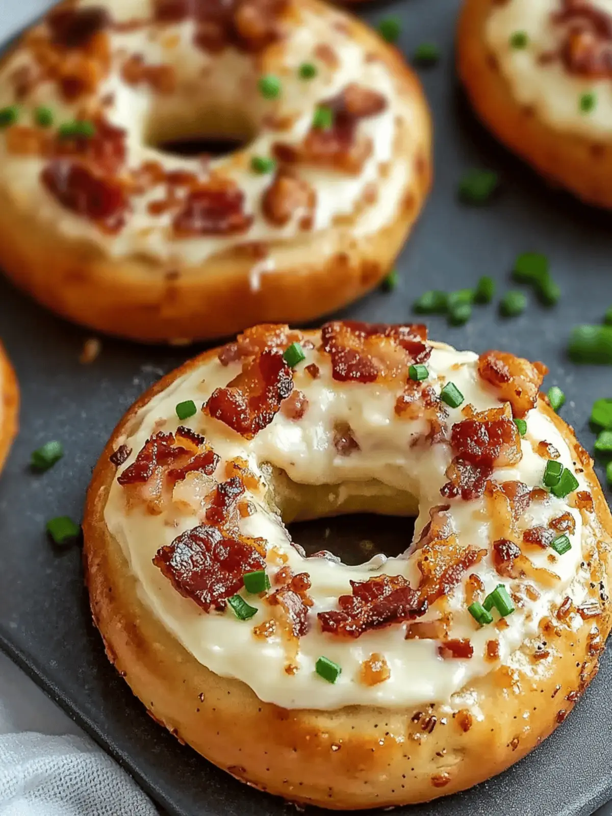 Zesty Bacon Cream Cheese Bagels