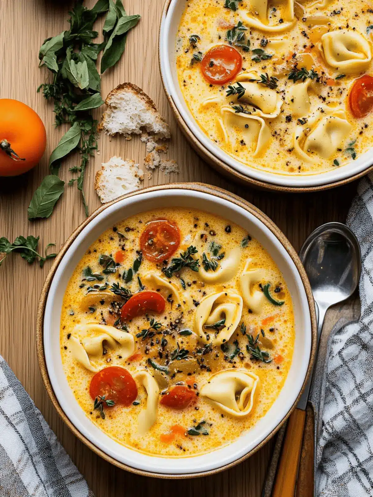 Creamy Tuscan Tortellini Soup