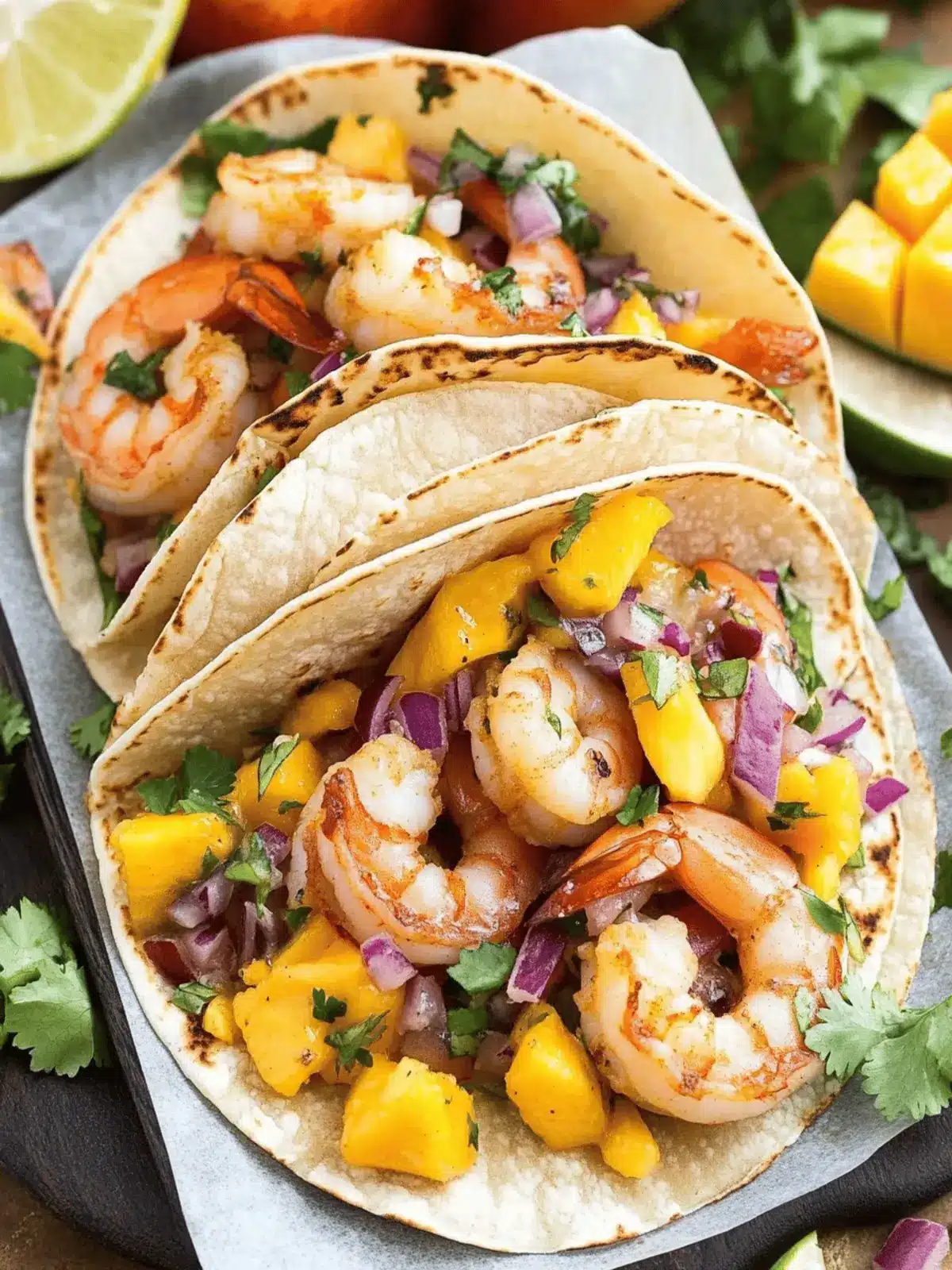 Shrimp Tacos with Mango Salsa