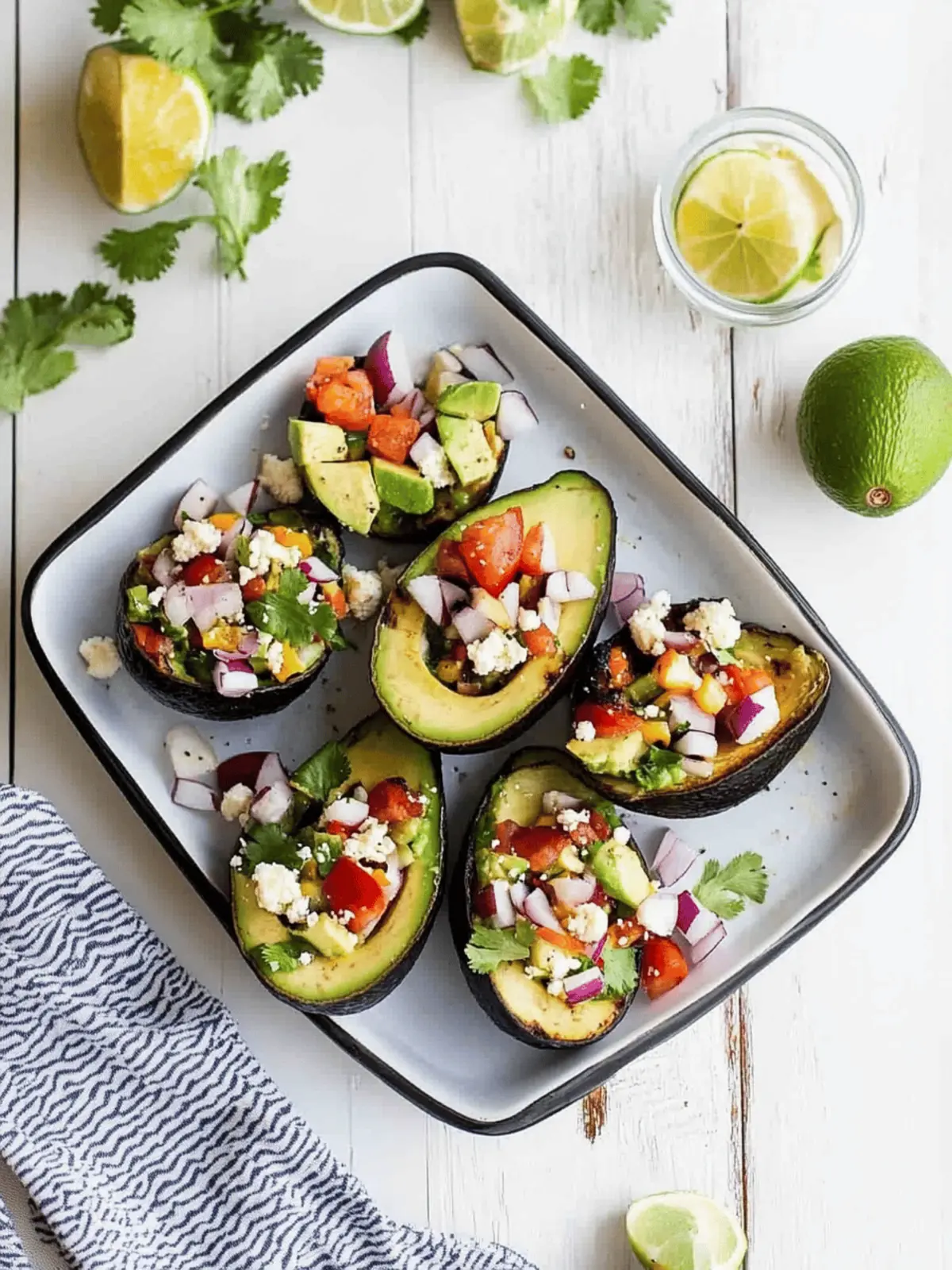 Grilled Avocado with Veggie Ceviche