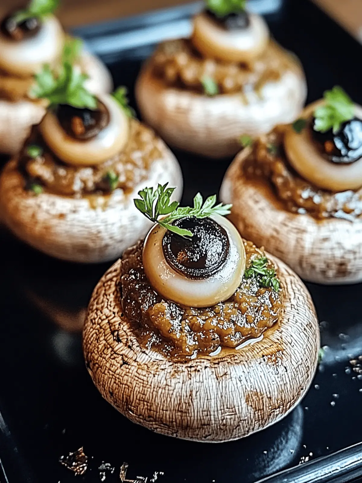 Stuffed Mushroom Eyeballs