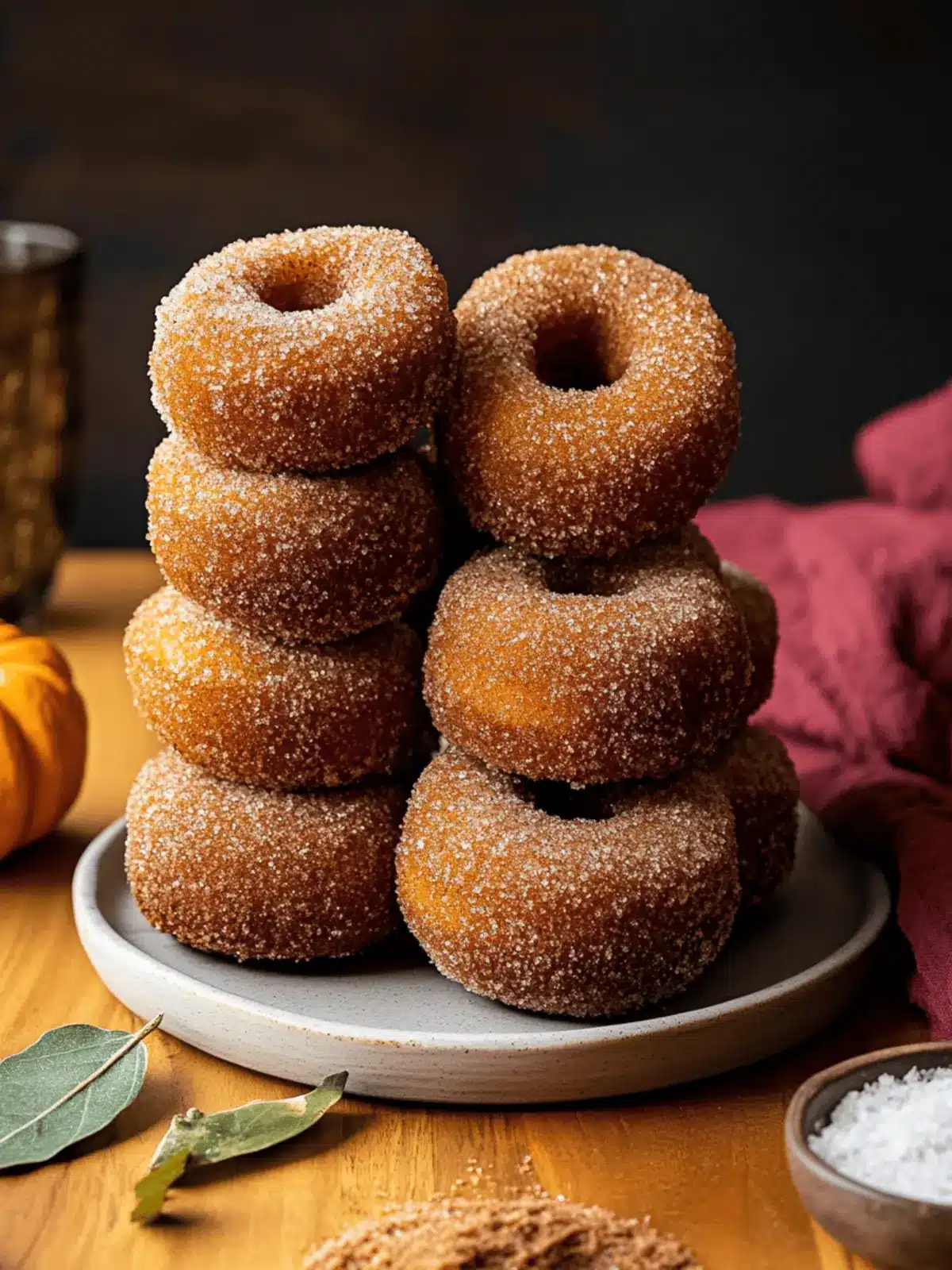 Baked Vegan Pumpkin Spice Donuts
