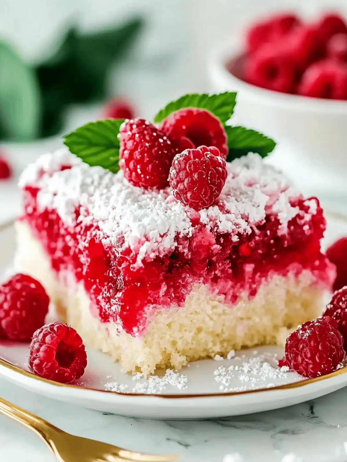 Raspberry Zinger Poke Cake