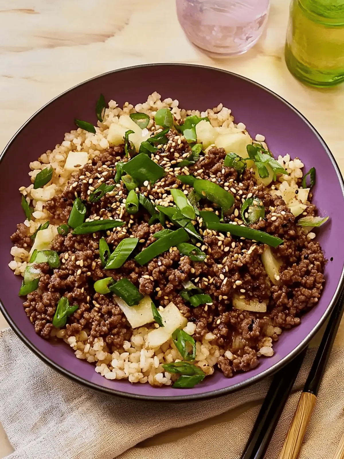 Korean Ground Beef Bowls