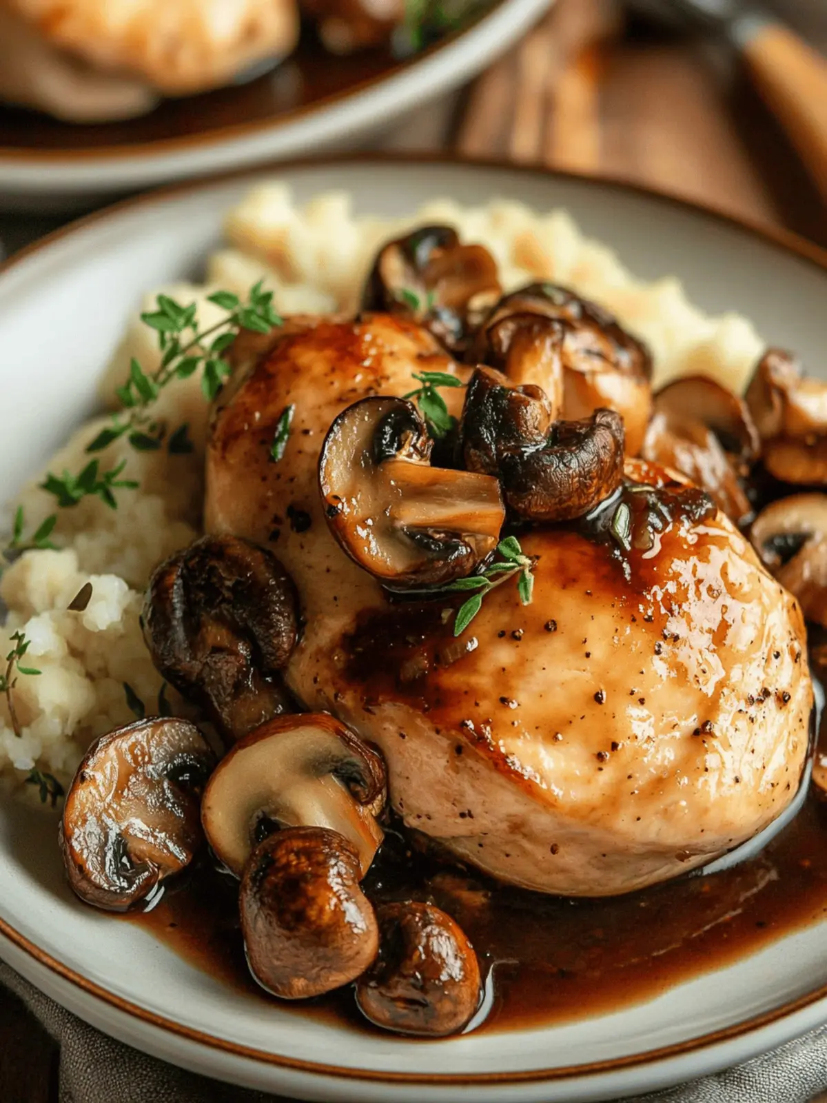 Crockpot Balsamic Chicken with Mushrooms