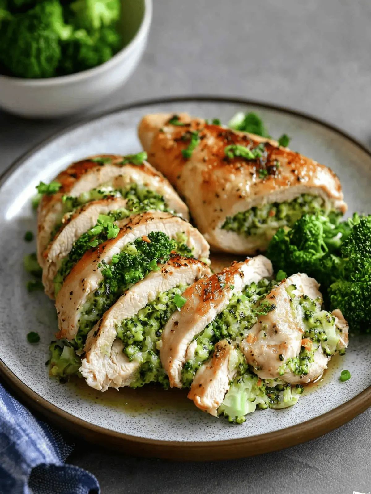Broccoli-Cheddar Stuffed Chicken Breasts