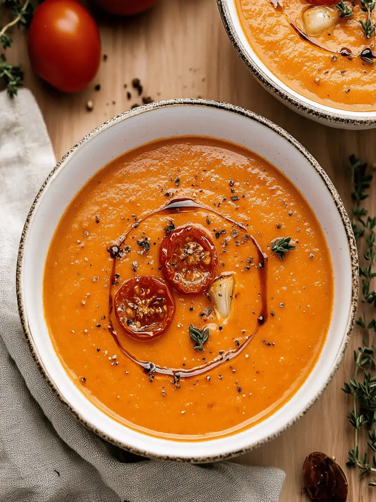 Creamy Roasted Garlic Tomato Soup