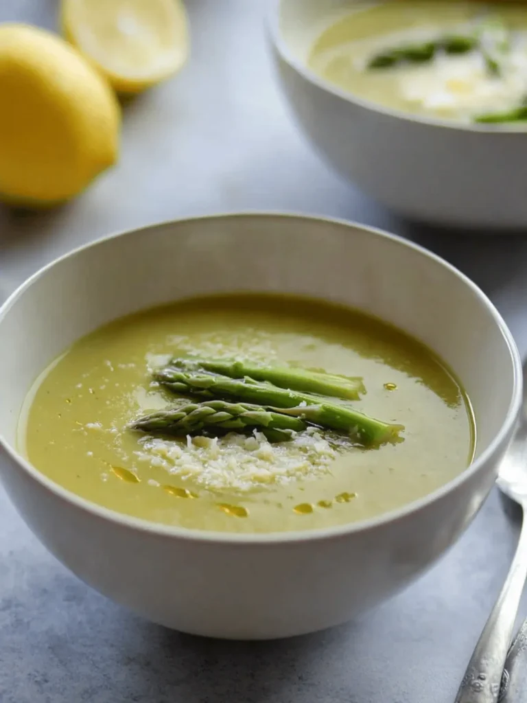 Asparagus Soup with Lemon and Parmesan