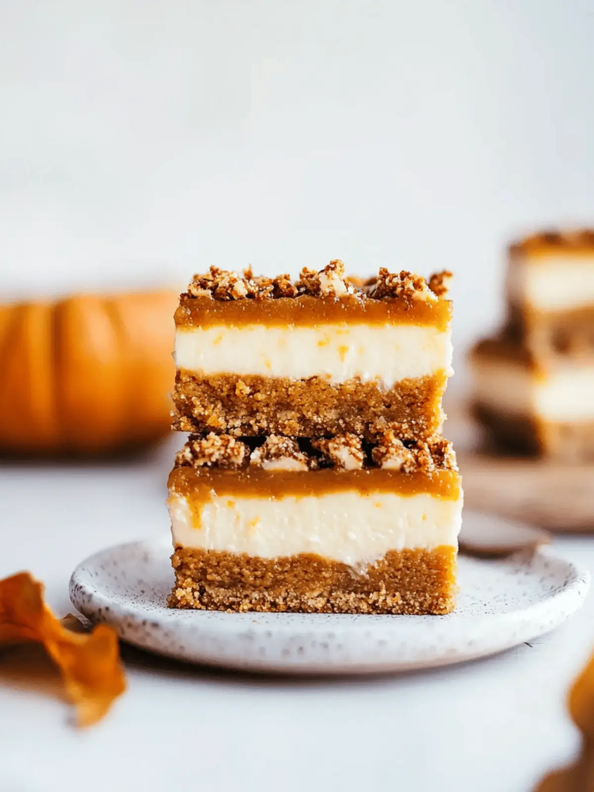 Pumpkin Cheesecake Bars