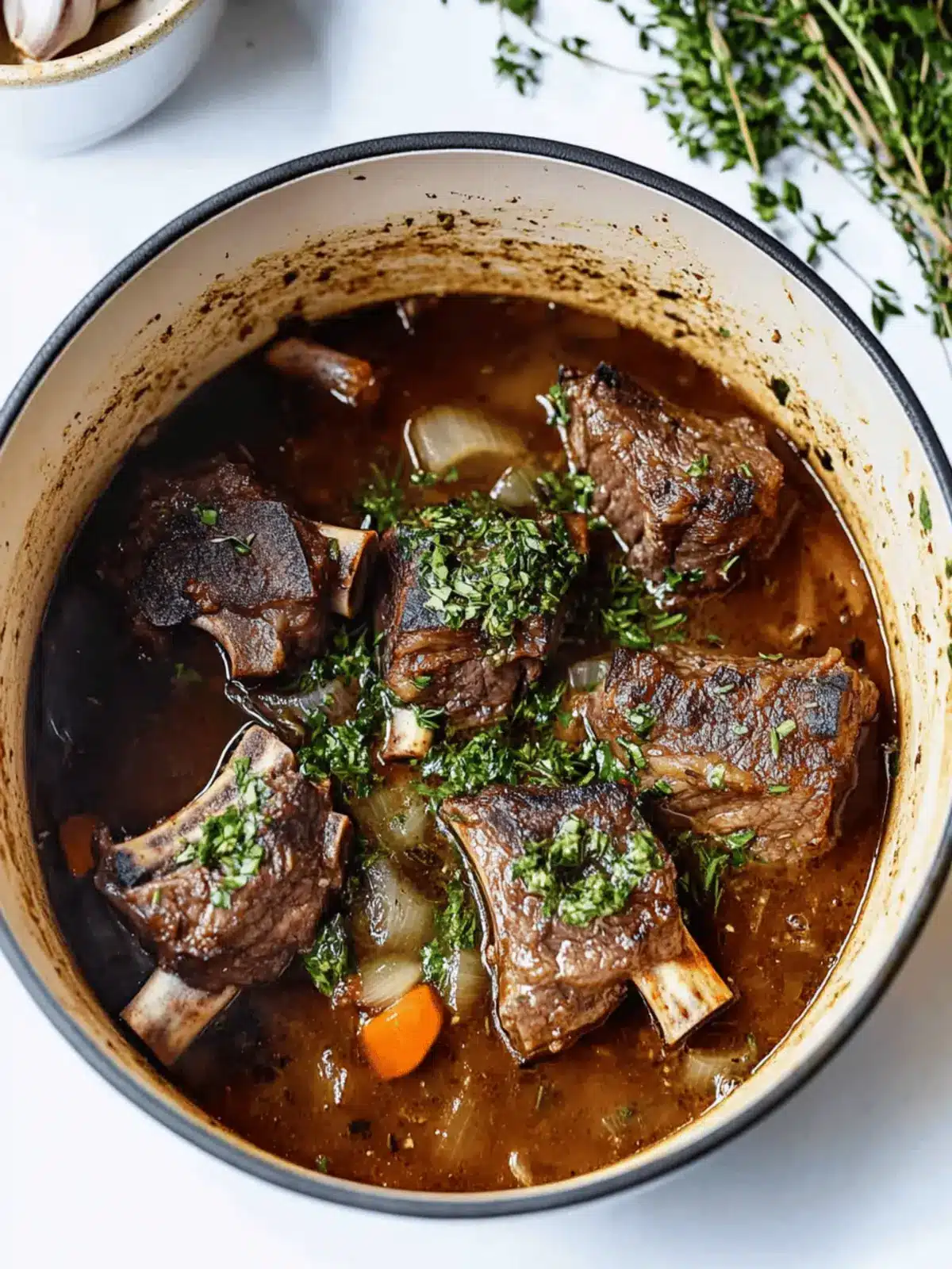 Apple Cider Braised Short Ribs With Rosemary Gremolata