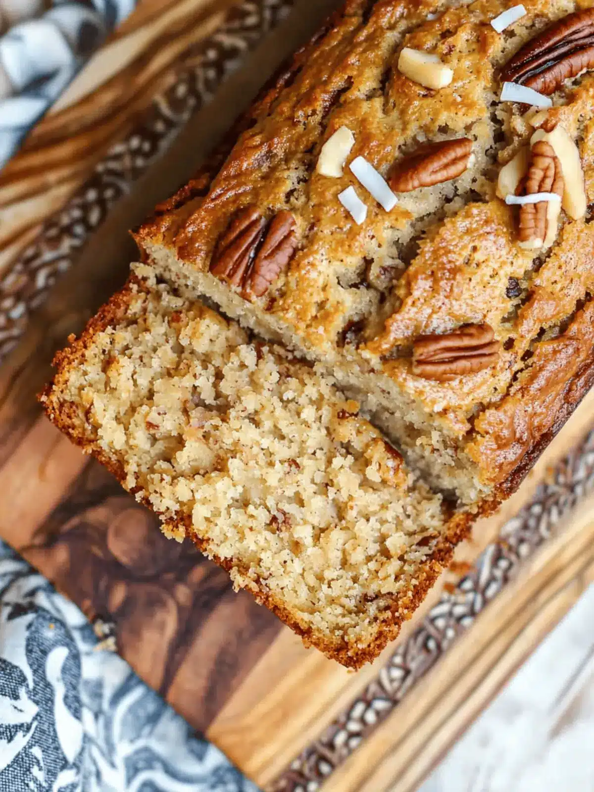 Coconut Pecan Banana Bread