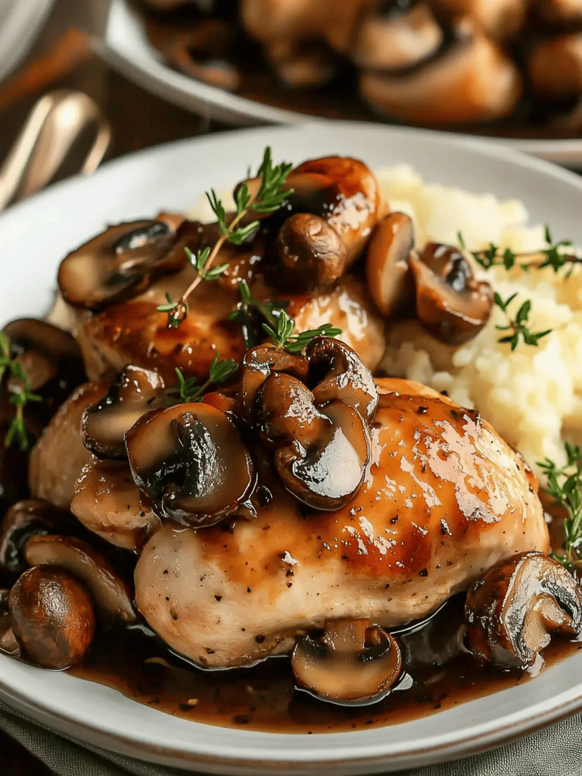 Crockpot Balsamic Chicken with Mushrooms