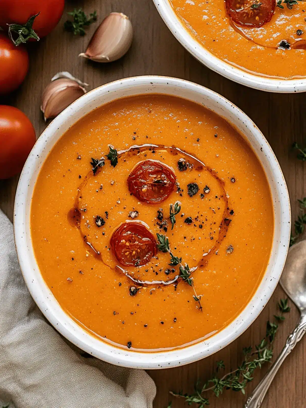 Creamy Roasted Garlic Tomato Soup