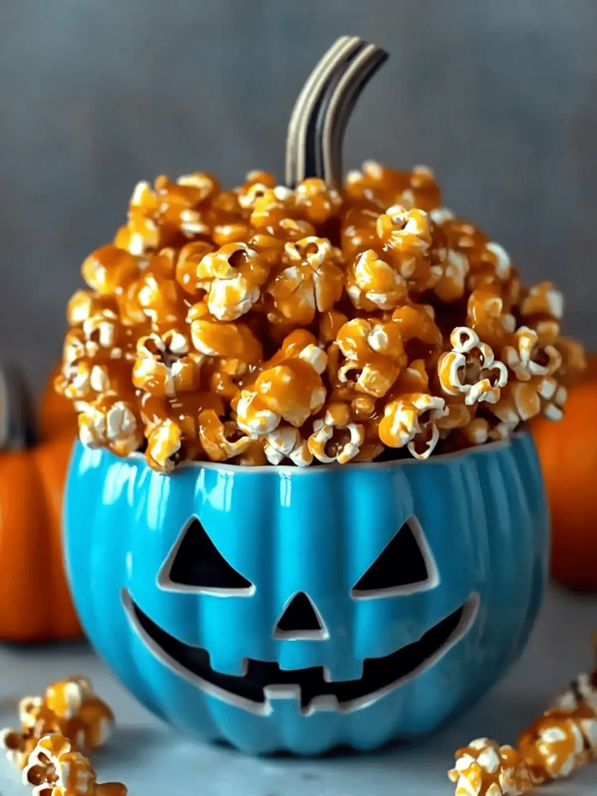 Halloween Caramel Popcorn
