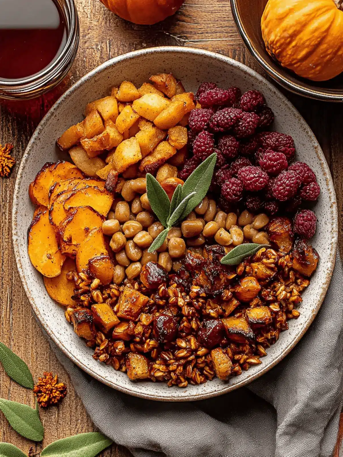 Vegan Fall Harvest Farro Bowl