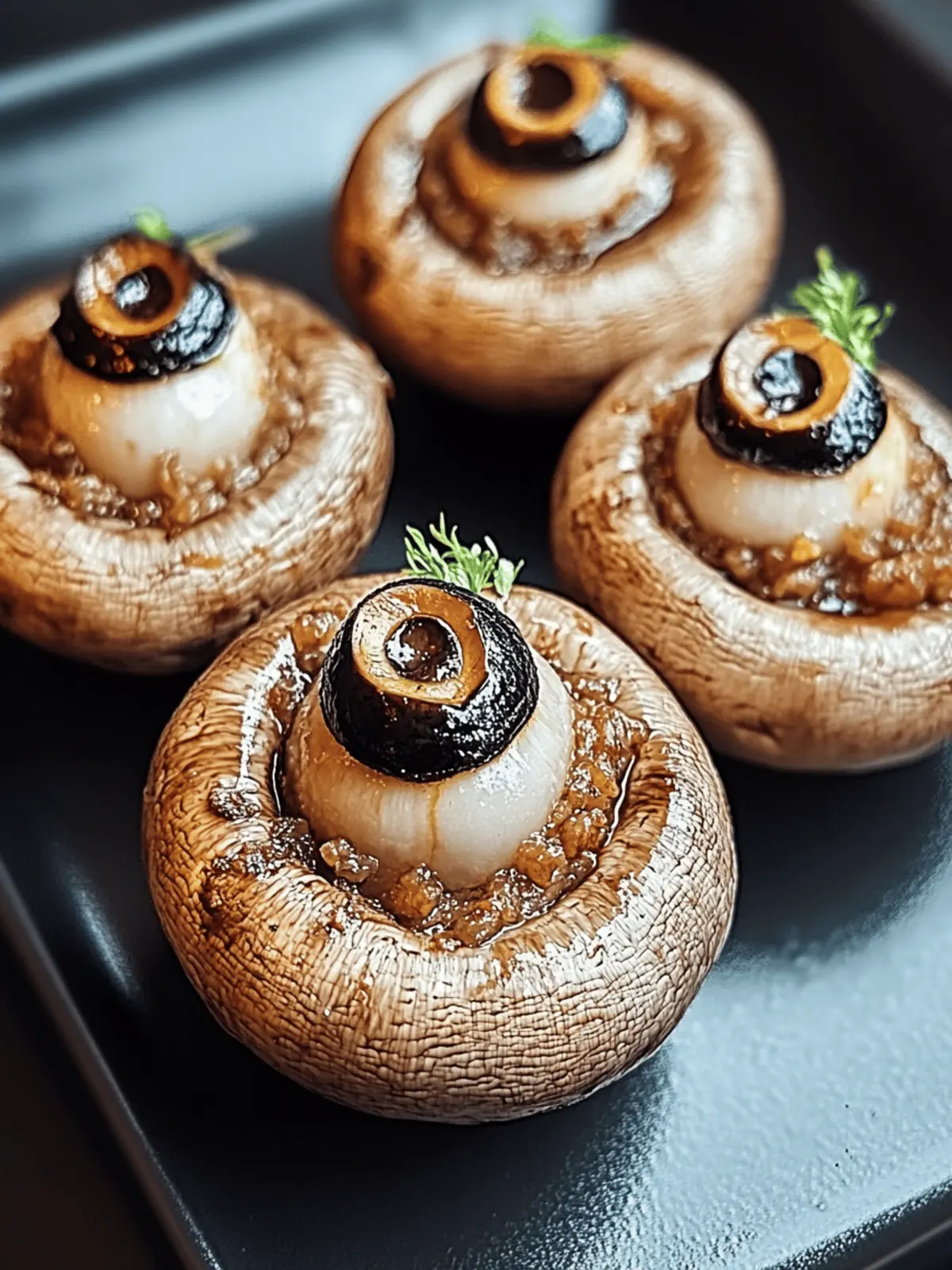 Stuffed Mushroom Eyeballs