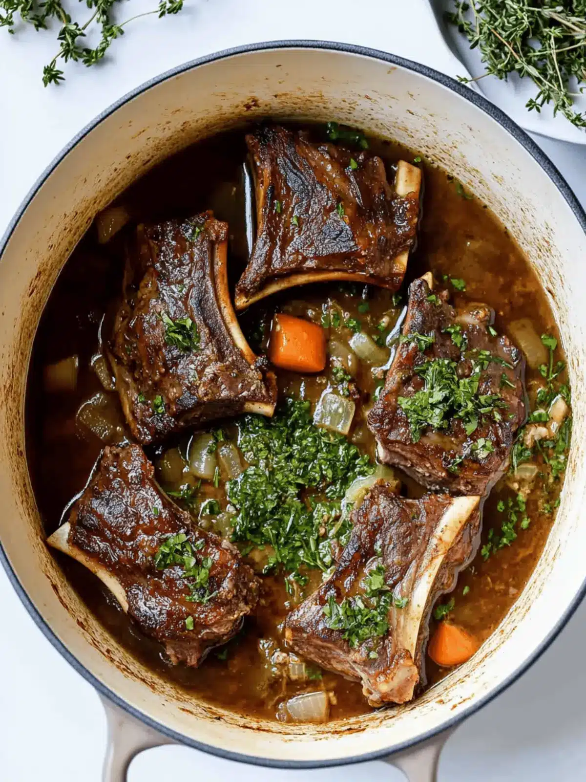 Apple Cider Braised Short Ribs With Rosemary Gremolata