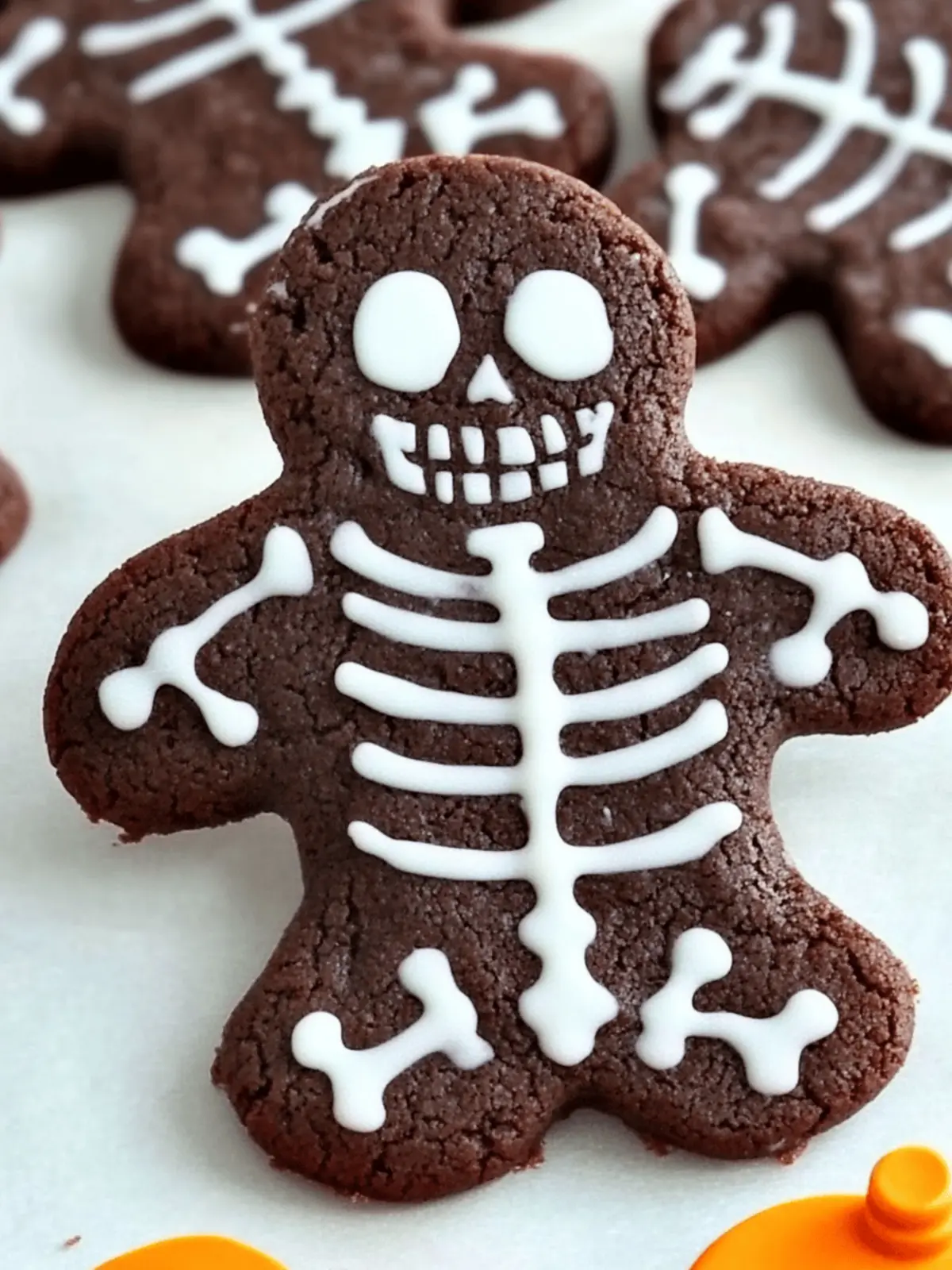 Crunchy Chocolate Skeleton Cookies
