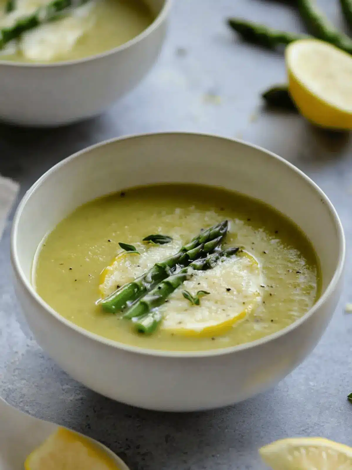 Asparagus Soup with Lemon and Parmesan