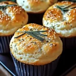 Easy Garlic Rosemary Focaccia Muffins