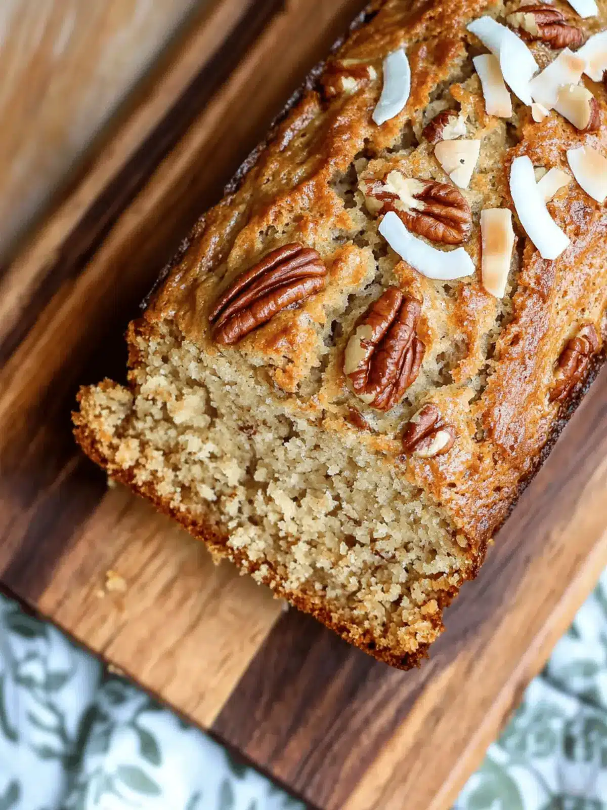 Coconut Pecan Banana Bread